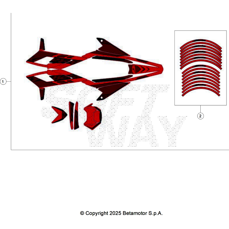 VUE ECLATEE KIT DECO BETA 50 RR RED SPORT 2026